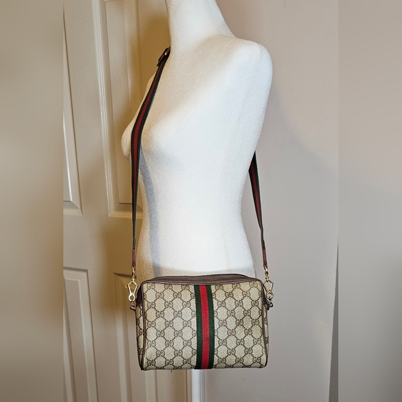 Authentic GUCCI Web Sherry Line Supreme Crossbody Bag - Picture 11 of 11